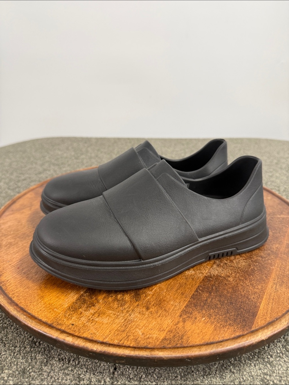 Gales Shoes Wm 6.5 Mens 4.5 Slip-On Black Rubber Sneaker Smart PPE Nurse Medical